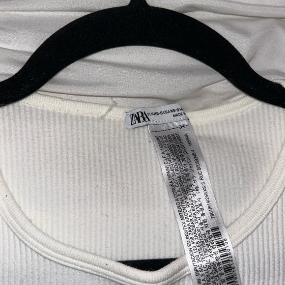 Zara top. Silver sparkle fringe detailing. - Picture 3 of 5